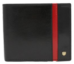 Portfel męski skórzany 22321-RVTP BLACK+RED