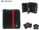 Portfel męski skórzany 22322-RVTP BLACK+RED
