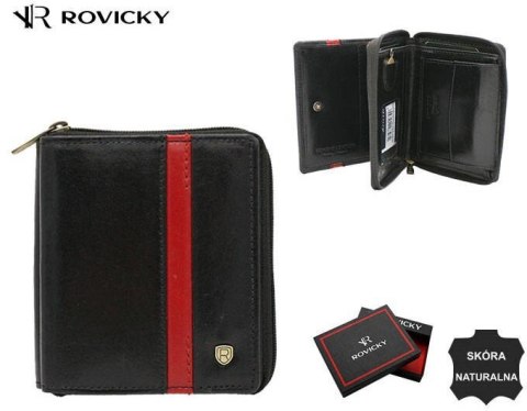 Portfel męski skórzany 22322-RVTP BLACK+RED