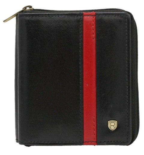 Portfel męski skórzany 22322-RVTP BLACK+RED