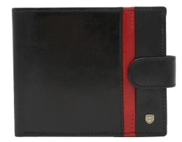 Portfel męski skórzany 22323L-RVTP BLACK+RED