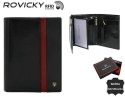 Portfel męski skórzany N575-RVTP-3074 Black-Red