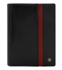 Portfel męski skórzany N575-RVTP-3074 Black-Red