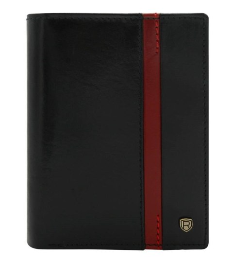 Portfel męski skórzany N575-RVTP-3074 Black-Red