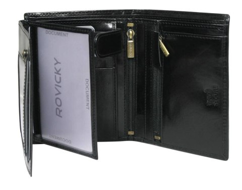 Portfel męski skórzany N575-RVTP-3074 Black-Red