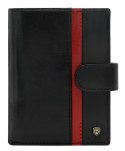 Portfel męski skórzany N575L-RVTP-3081 Black-Red