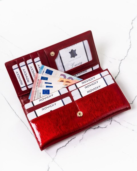 Portfel damski skórzany JP-510-SH-RFID Red