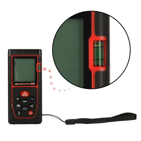 Dalmierz odległości laserowy cyfrowy 60m