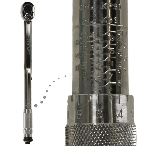 Klucz dynamometryczny 460mm 1/2'' + 3 nasadki