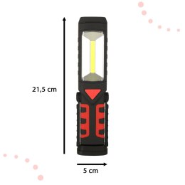 Latarka warsztatowa 3w1 USB COB magnes akumulator