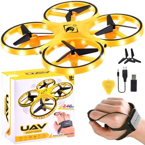 Dron Sterowany ręką + pilot Quadrocopter RC0573