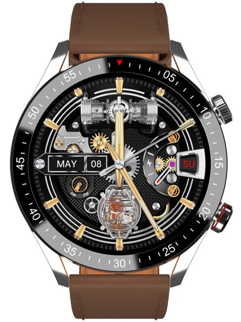SMARTWATCH MĘSKI Gravity GT4-7 - WYKONYWANIE POŁĄCZEŃ, KROKOMIERZ (sg023g)