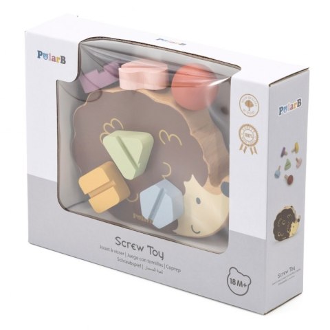 Drewniane Klocki Konstrukcyjne Jeżyk Śrubki Do Skręcania Viga PolarB 18m