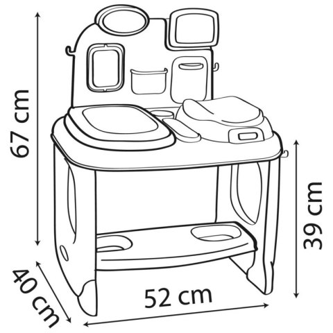Smoby Baby Care Centrum Medyczne Opieki dla Lalek z Elektronicznym Tabletem + 24 akc.