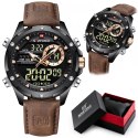 ZEGAREK MĘSKI NAVIFORCE NF9208 B/B/D.BN - CHRONOGRAF + BOX