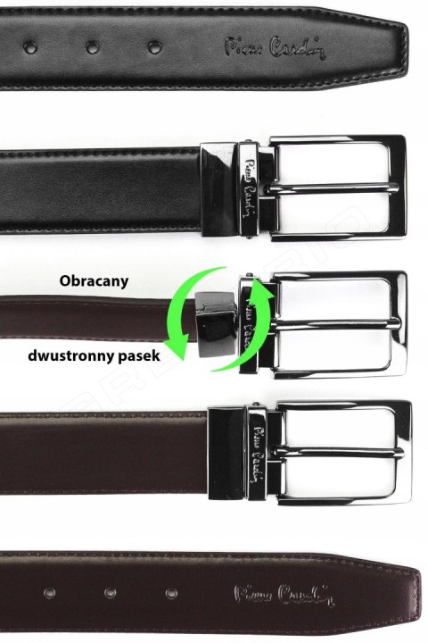 Zestaw prezentowy 2: DWUSTRONNY PASEK + PORTFEL PIERRE CARDIN