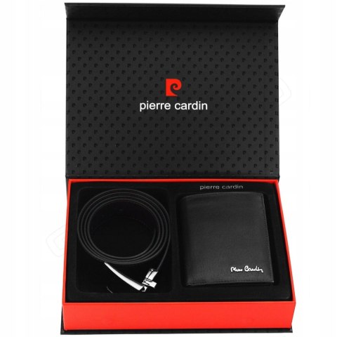 Zestaw prezentowy 4: DWUSTRONNY PASEK + PORTFEL PIERRE CARDIN