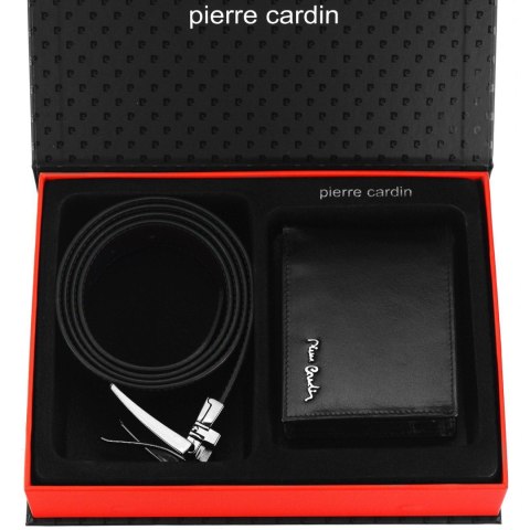 Zestaw prezentowy 7: DWUSTRONNY PASEK + PORTFEL PIERRE CARDIN