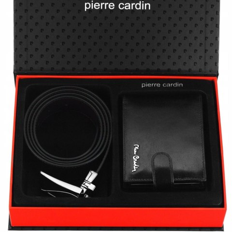 Zestaw prezentowy 9: DWUSTRONNY PASEK + PORTFEL PIERRE CARDIN