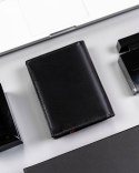 Portfel męski skórzany 22313-RVTP BLACK+RED