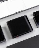 Portfel męski skórzany 22319-RVTP BLACK+RED