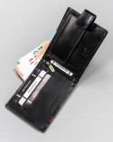 Portfel męski skórzany 22319L-RVTP BLACK+RED
