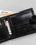 Portfel męski skórzany 22319L-RVTP BLACK+RED