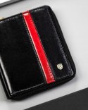 Portfel męski skórzany 22322-RVTP BLACK+RED