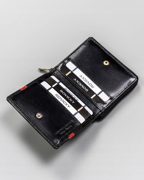 Portfel męski skórzany 22322-RVTP BLACK+RED