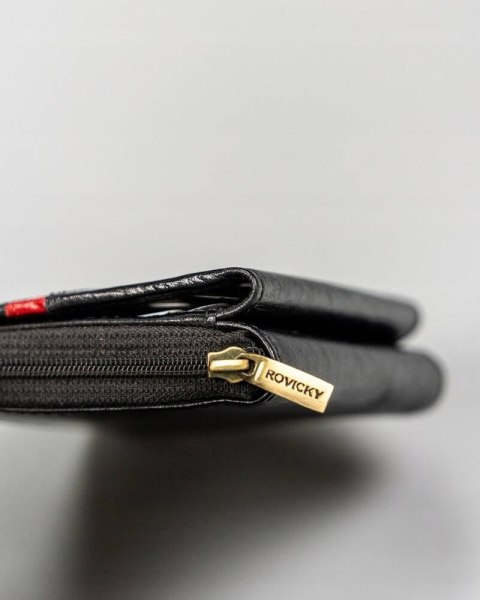 Portfel męski skórzany 22322-RVTP BLACK+RED
