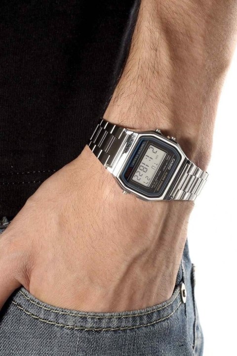 ZEGAREK MĘSKI CASIO A158WA-1A (zd093a) - KLASYKA
