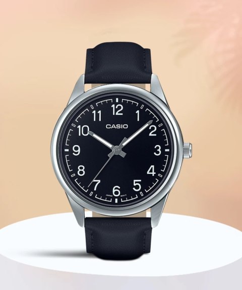 KLASYCZNY ZEGAREK MĘSKI DO GARNITURU CASIO MTP-V005L-1B + PUDEŁKO PREZENT