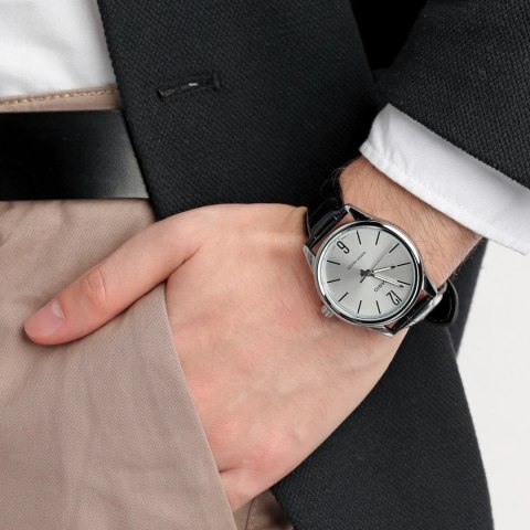 KLASYCZNY ZEGAREK MĘSKI DO GARNITURU CASIO MTP-V005L-7B + PUDEŁKO PREZENT