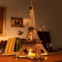ROBOTIME Drewniane Puzzle Model 3D - Wieża Eiffla z Oświetleniem LED