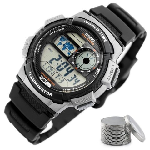 ZEGAREK MĘSKI CASIO AE-1000W 1BVDF (zd073g) - WORLD TIME