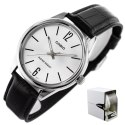 KLASYCZNY ZEGAREK MĘSKI DO GARNITURU CASIO MTP-V005L-7B + PUDEŁKO PREZENT