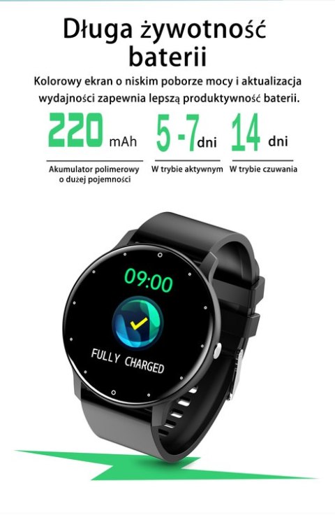 SMARTWATCH UNISEX GRAVITY GT1-10 - PULSOMETR, WŁASNE TARCZE (sg015j)