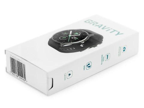 SMARTWATCH UNISEX GRAVITY GT1-10 - PULSOMETR, WŁASNE TARCZE (sg015j)
