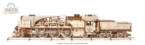 LOKOMOTYWA Z WĘGLARKĄ V-EKSPRES MODEL MECHANICZNY DO SKŁADANIA