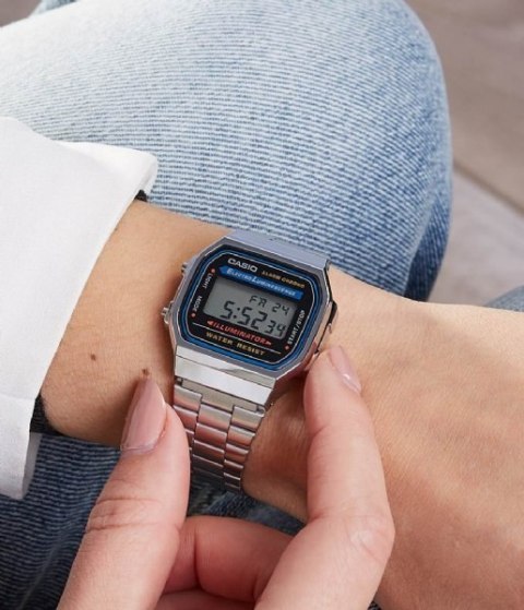 ZEGAREK MĘSKI CASIO A168WA-1A (zd088a) - KLASYKA