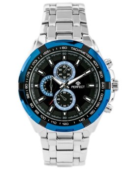 ZEGAREK MĘSKI PERFECT - MILTON - silver/blue (zp112i)