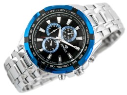 ZEGAREK MĘSKI PERFECT - MILTON - silver/blue (zp112i)