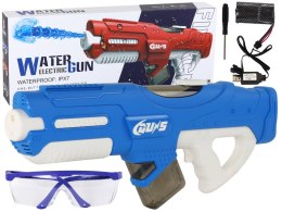 Duży Pistolet Na Wodę Niebieski 750ml Wodoszczelny Okulary