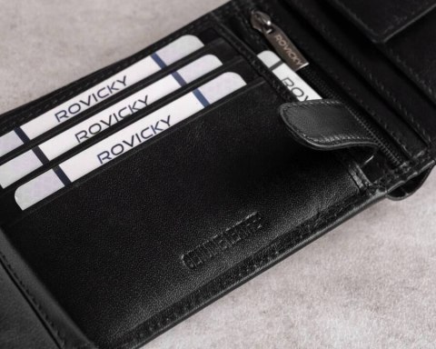 Portfel skórzany RFID ROVICKY PC-103L-BAR