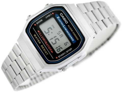ZEGAREK MĘSKI CASIO A168WA-1A (zd088a) - KLASYKA