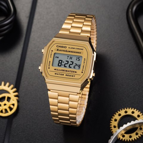 ZEGAREK MĘSKI CASIO A168WG-9W (zd088b) - KLASYKA