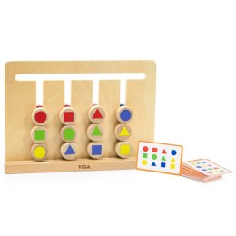 VIGA Gra Logiczna Odwzoruj Kolory i Figury Sorter Montessori