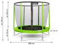 Trampolina ogrodowa SKYFLYER RING 2w1 180cm drabinka 6FT