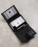 Portfel męski skórzany N4-RVT-6887 Black+Navy