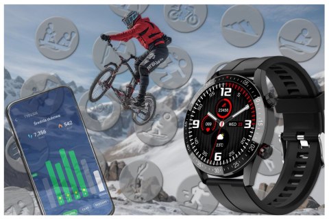 SMARTWATCH MĘSKI Gravity GT4-1 - WYKONYWANIE POŁĄCZEŃ, KROKOMIERZ (sg023a)